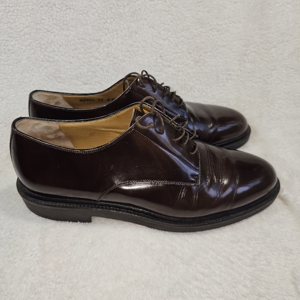 Cole Haan Mens 11 Shoes Calhoun Dress Oxford Split Toe Brown Burgundy Leather‎